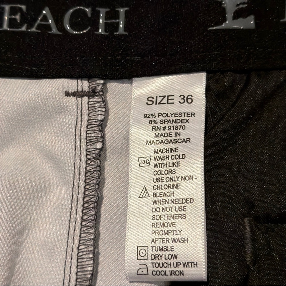 Pebble Beach‎ Men's Dry-Luxe Performance Golf Shorts Black Size 36 - Picture 4 of 4